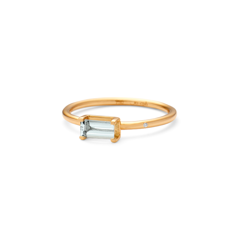 Nord Blue ring S - 18kt Rødguld