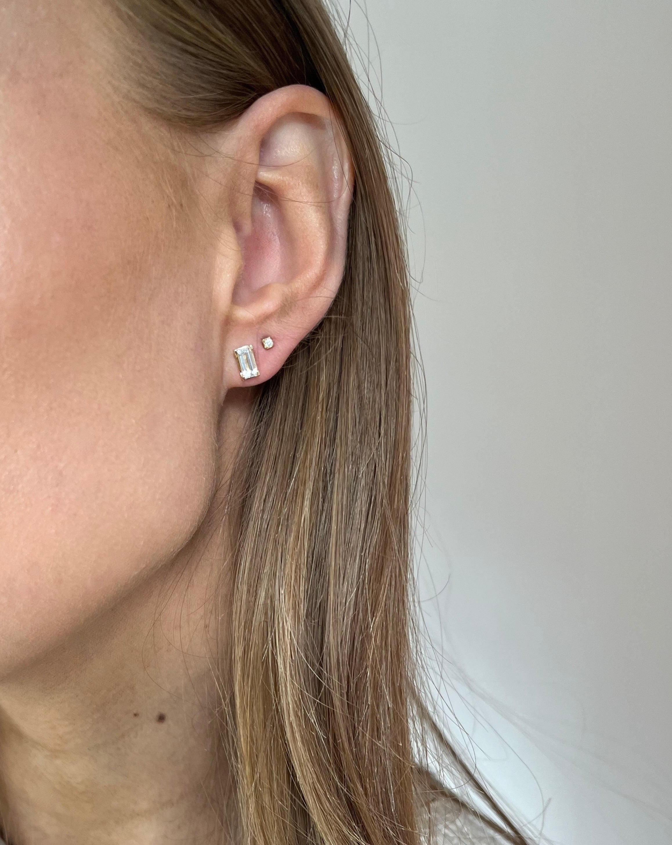 Nord White ørestik - 18kt Hvidguld